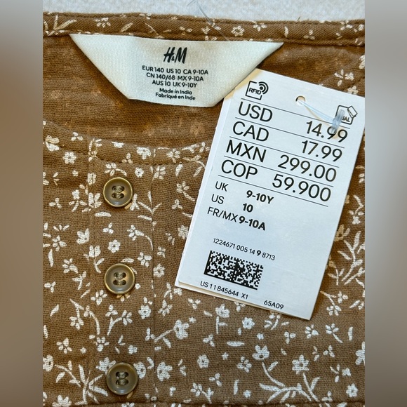 NWT H&M Strappy Button Camisole size 10 - Picture 5 of 10